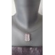 black and pink dichroïc glass necklace fusing