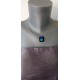 collier de verre fusing noir blanc bleu et rose dichroïc