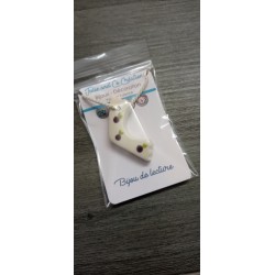 Bijou de lecture porte couteau, en céramique motif myrtilles
