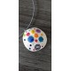 Collier artisanal en céramique multicolore