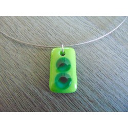 Pendentif en verre fusing création bijoux artisanaux créatrice vendée